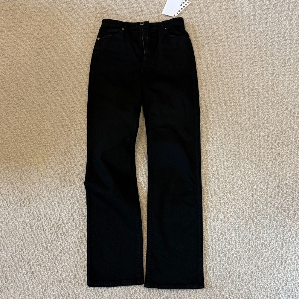 KHAITE Black Straight Leg Women's Jeans